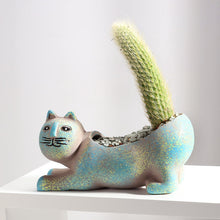 Load image into Gallery viewer, Frosted Ceramic Cat Planter
